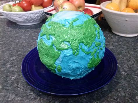 Scientifically kinda-accurate Earth cake, with molten core of raspberry ...