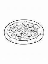 Pizza For Coloring sketch template