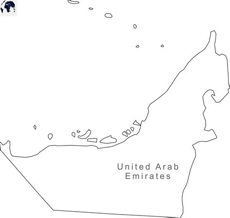 Printable Blank UAE Map with Outline, Transparent Map | Map activities, Map, Uae