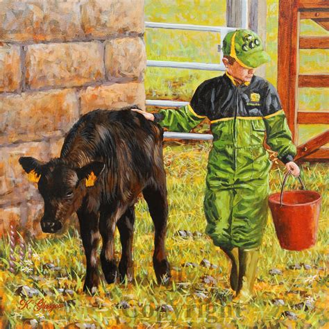 John Deere Young Farmer Canvas Wall Art Print by Irish Artist - Etsy