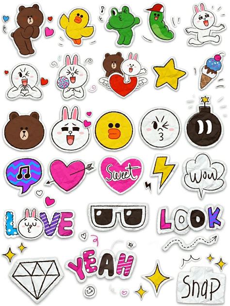 Line Friend Sticker printable #line#brown#conny#cute#friend#sticker#printable | Print stickers ...