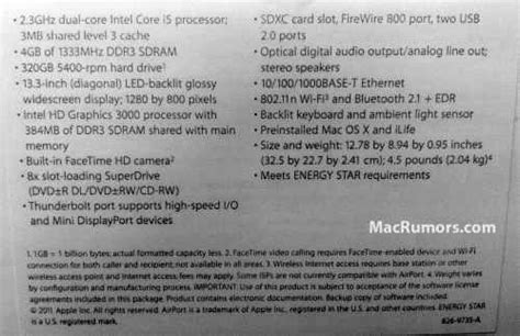 2011 MacBook Pro Specs, Photos Leaked | Redmond Pie