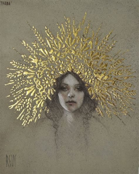 Artist Stephanie Rew Creates Figurative Paintings With Gold Adornments - TodaysChronic.com