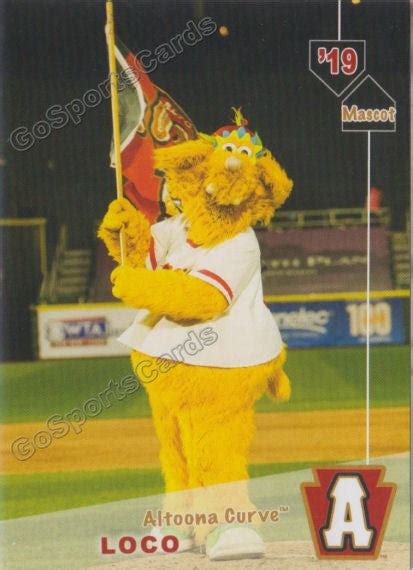 2019 Altoona Curve Loco Mascot – Go Sports Cards