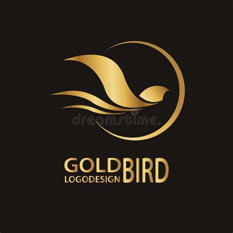 Gold Bird Wings Vector Logo. Golden Angel Winged Business Label Stock Vector - Illustration of ...