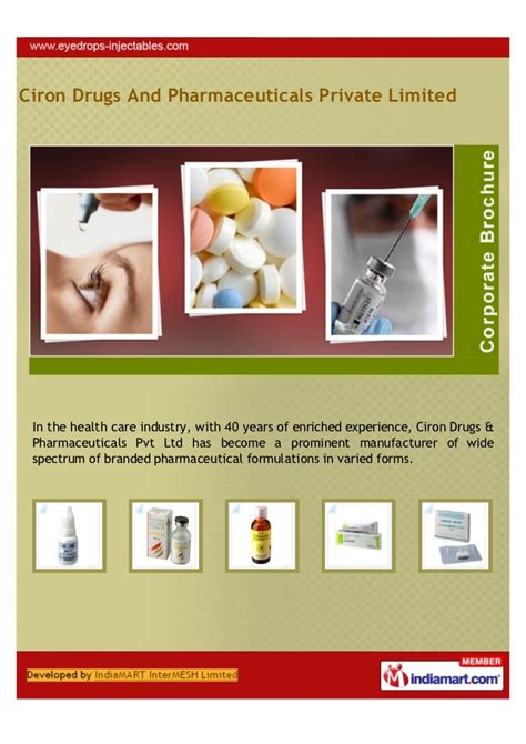 Ciron Drugs And Pharmaceuticals Private Limited, Mumbai, Spectrum ...