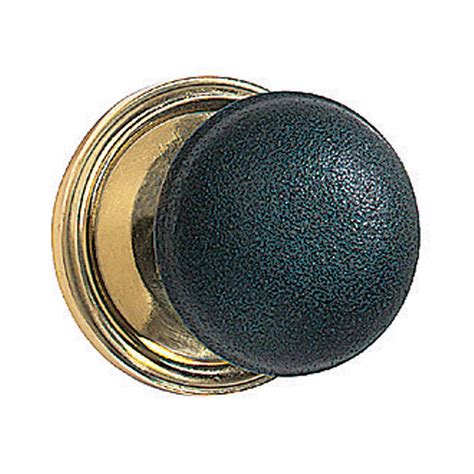 Pair Black Solid Brass Door Knob Brass Shanks | Renovator's Supply ...