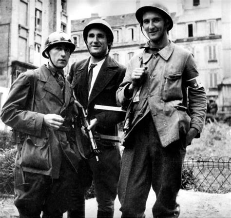 Three members of the French resistance, 1944. via... - Historical Times | French resistance ...