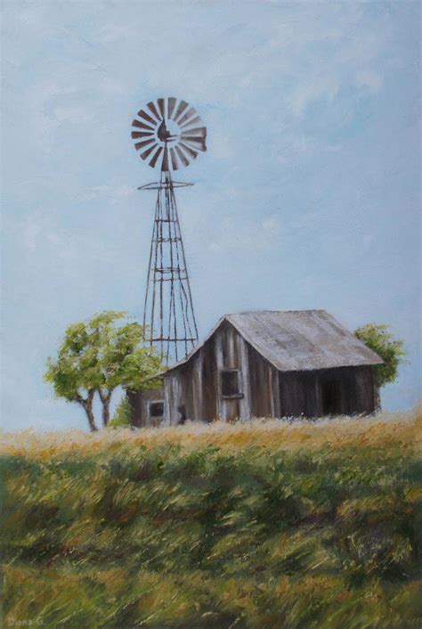 Windmill Painting at PaintingValley.com | Explore collection of Windmill Painting