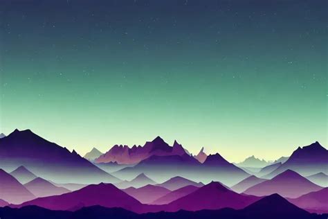 Multiple layers of silhouette mountains, Patagonia,... | OpenArt