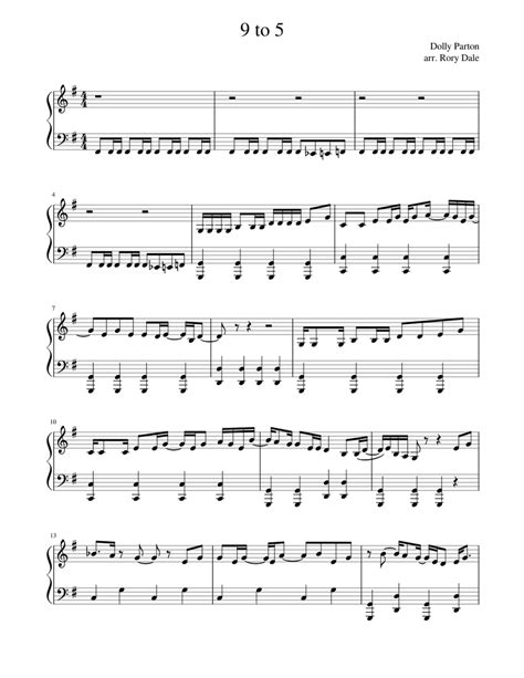 9 to 5 Sheet music for Piano (Solo) Easy | Musescore.com