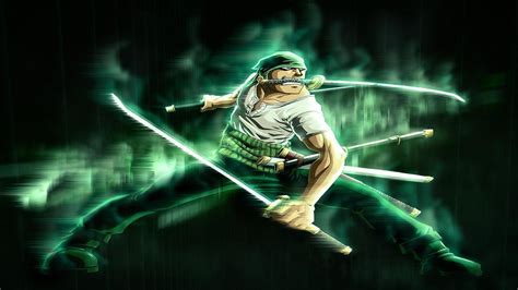 Hd Wallpaper Roronoa Zoro One Piece Anime Boy Night Moon Swords ...