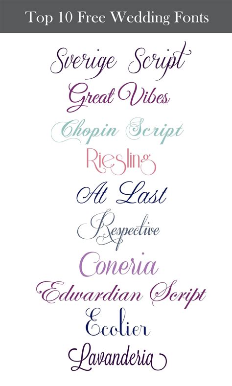 Inspiration Wednesday: Free Wedding Fonts - Perpetually Daydreaming | Wedding fonts, Free ...