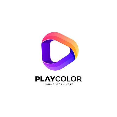 Colorful play logo vector illustration. 17225082 Vector Art at Vecteezy