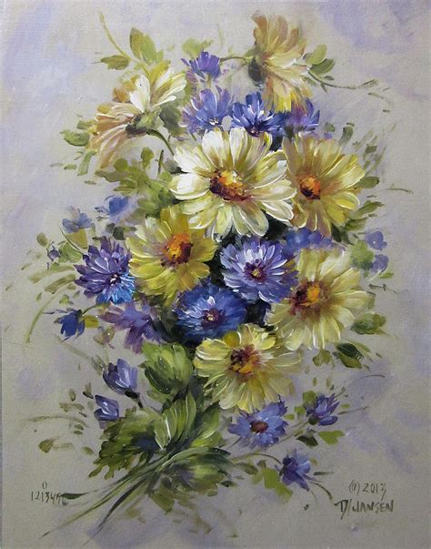 Yellow Daisies Painting by David Jansen