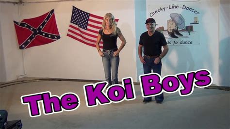 The Koi Boys Line Dance Teach & Demo - YouTube