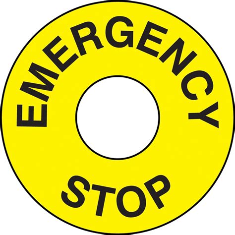 Safety Label: Emergency Stop (LELC352)