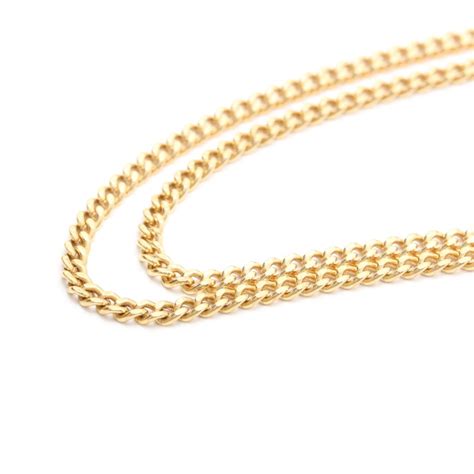 18K Yellow Gold Curb Link Chain | EBTH