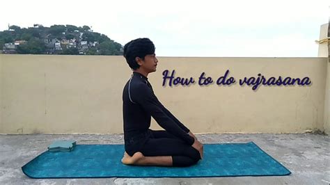 How To Do Vajrasana // Vajrasana Steps In Telugu // Sitting Asana In Yoga // Beginner Yoga ...