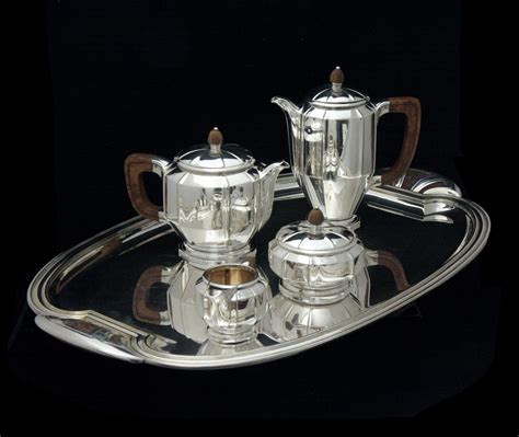 Sterling Silver Tea / Coffee Sets : ART DECO FRENCH STERLING SILVER TEA ...