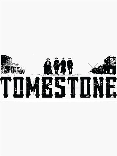 "MOVIES: TOMBSTONE BLACK" Sticker by Madjack66 | Redbubble