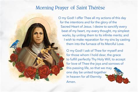 St. Therese's Morning Prayer on a Prayer Pillowcase – Prayer Pillowcases