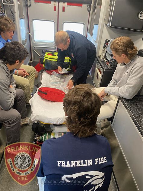 Franklin Matters: FHS students on their Senior Project learning about Fire safety (first week ...