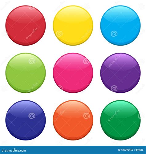 Set of Colorful Buttons. Vector Illustration Stock Illustration ...