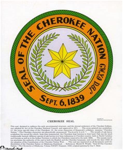 Seal of The Cherokee Nation For Sale | Antiques.com | Classifieds