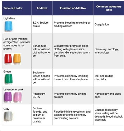 Tube cap colour | Phlebotomy, Test tube, Medical laboratory science