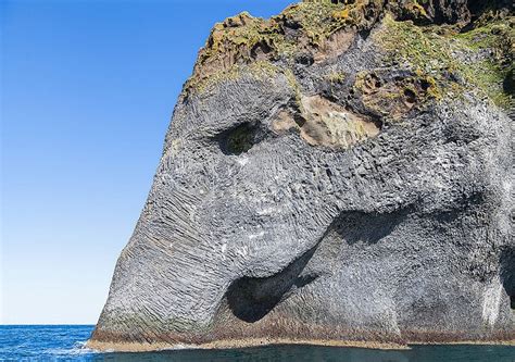 Natural Rock Formation Looks Like an Elephant Drinking from the Ocean