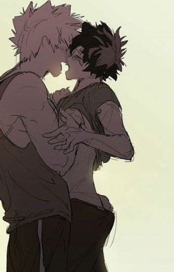 My Hero Academia Deku X Bakugou Kiss - Yellow wallpaper