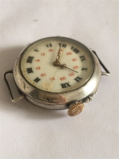 Antique Silver Trench Watch at 1stDibs