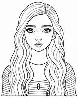 Pretty Realistic Girl coloring page  Download Print Or Color Online sketch template