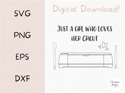 Just a Girl Who Loves Her Cricut SVG Cricut Machine SVG Png - Etsy Canada