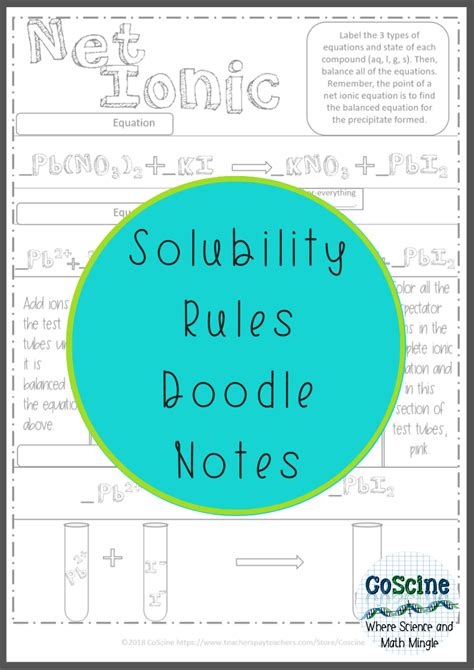 Solubility Rules Worksheet Pdf – Kidsworksheetfun