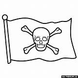 Pirate Flag Coloring Page Sketch sketch template