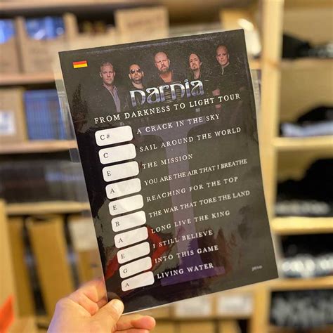 Setlist – From Darkness to Light Tour 2019 in Germany – two-sided (Used ...