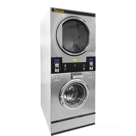 Coin Operated Stackable Washer And Dryer for Restaurants, Railway Company, Fire Brigade