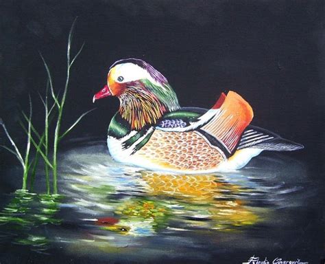 Mandarin Duck Original Oil Painting