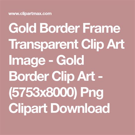 gold border frame transparente clip art image - gold border clip art
