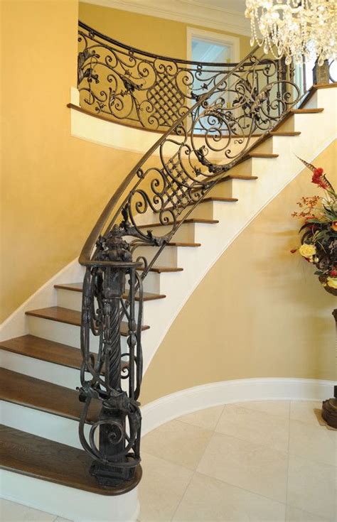 Art Nouveau Staircase | Wrought iron staircase, Interior railings, Wrought iron stairs
