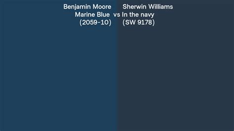 Benjamin Moore Marine Blue (2059-10) vs Sherwin Williams In the navy ...