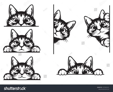 89 Cat around corner Stock Illustrations, Images & Vectors | Shutterstock