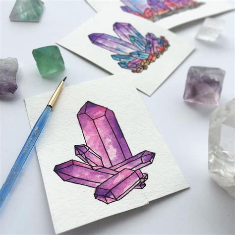 Crystal Watercolor Painting at GetDrawings | Free download