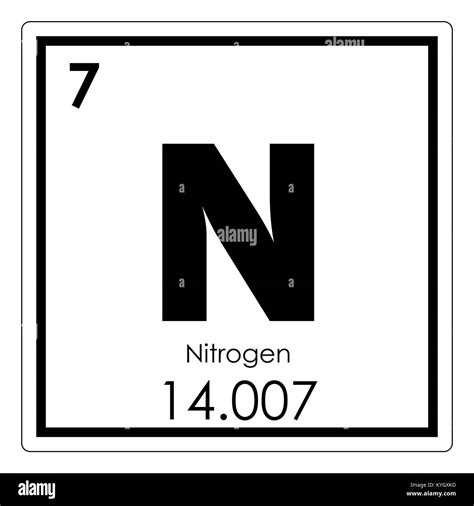 Nitrogen chemical element periodic table science symbol Stock Photo - Alamy