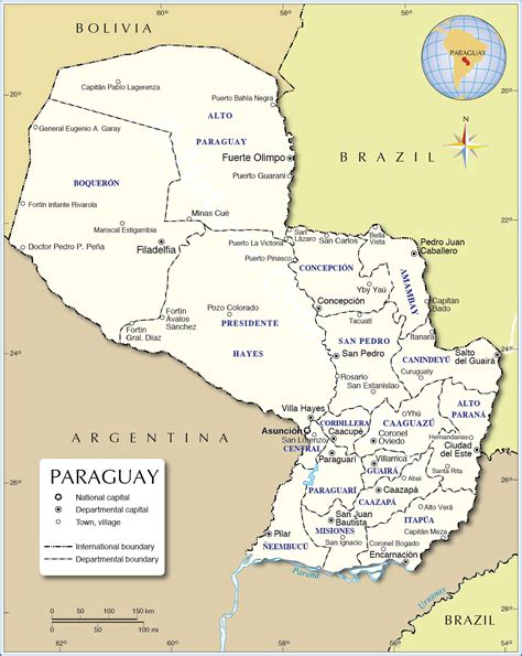 Karten von Paraguay | Karten von Paraguay zum Herunterladen und Drucken