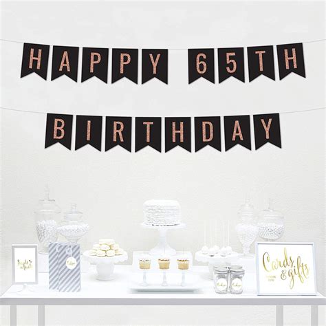 Buy Festiko Happy Age Birthday Banner/Rose Gold Glitter Happy Birthday ...