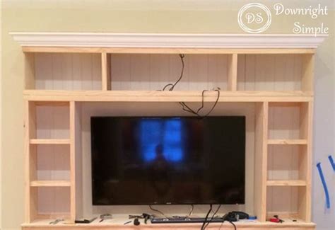 Downright Simple: DIY TV Built In / Wall Unit