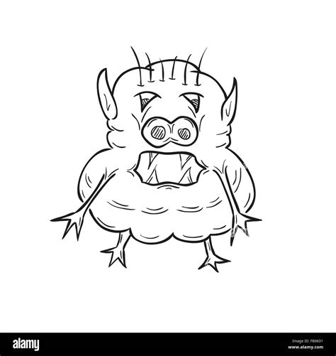 Cartoon monster mouth Black and White Stock Photos & Images - Alamy